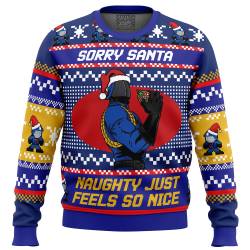 Sorry Santa Cobra Commander GI Joe Ugly Christmas Sweater Perfect And Unique Gifts For Adults Kids On Christmas