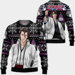 Sosuke Aizen Ugly Christmas Sweater Custom Anime BL Xmas Gifts Perfect And Unique Gifts For Adults Kids On Christmas