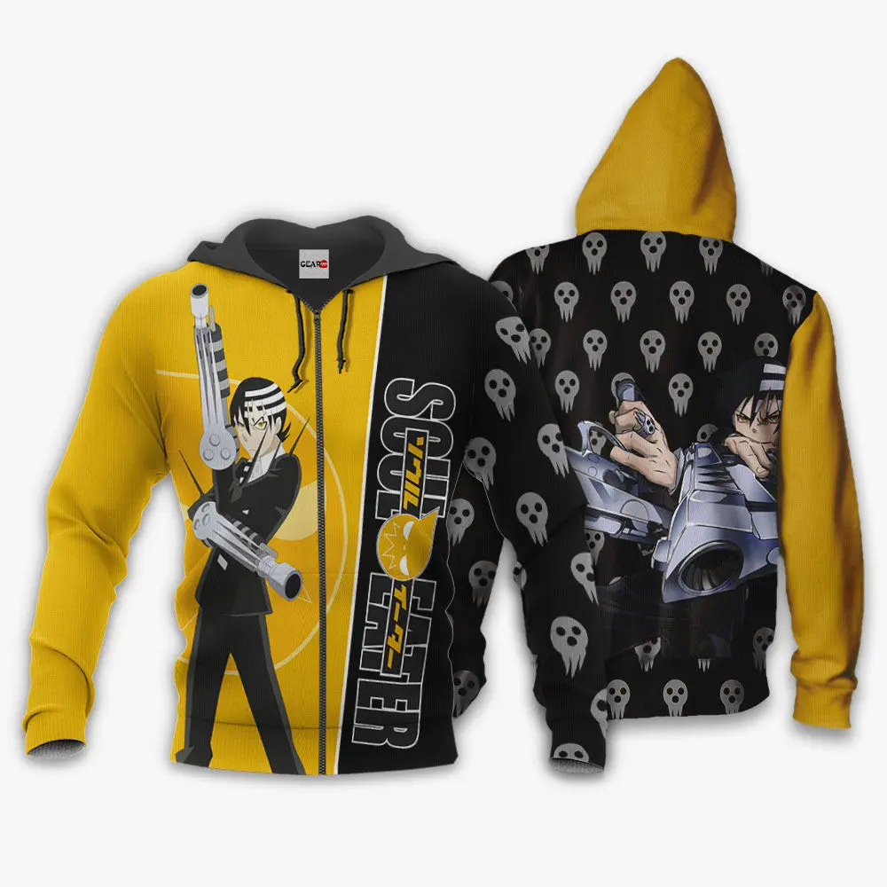 Anime Death the Kid Hoodie Custom Soul Eater Anime Perfect And Unique Gifts For Otaku Anime Fans On Christmas