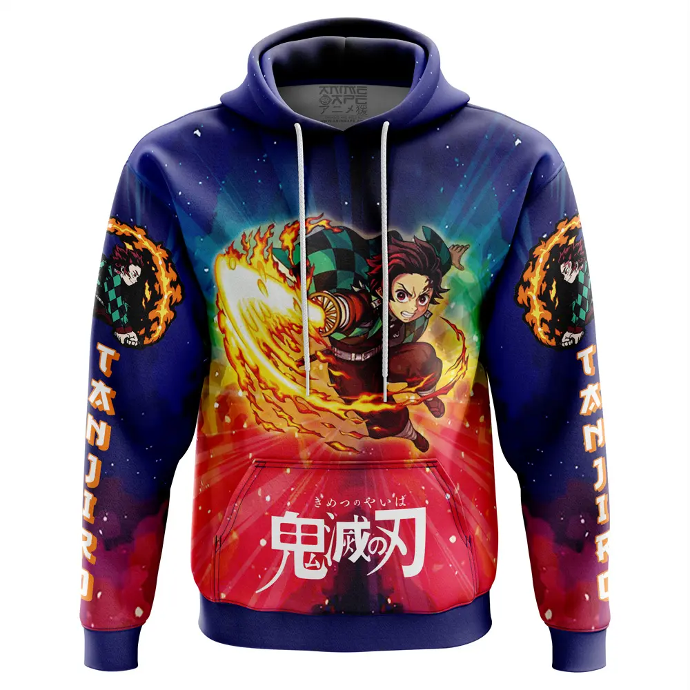 Anime Space Samurai Tanjiro Demon Slayer Hoodie Perfect And Unique Gifts For Otaku Anime Fans On Christmas