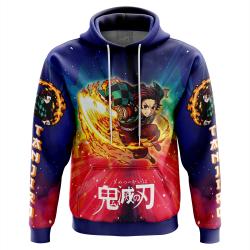 Anime Space Samurai Tanjiro Demon Slayer Hoodie Perfect And Unique Gifts For Otaku Anime Fans On Christmas
