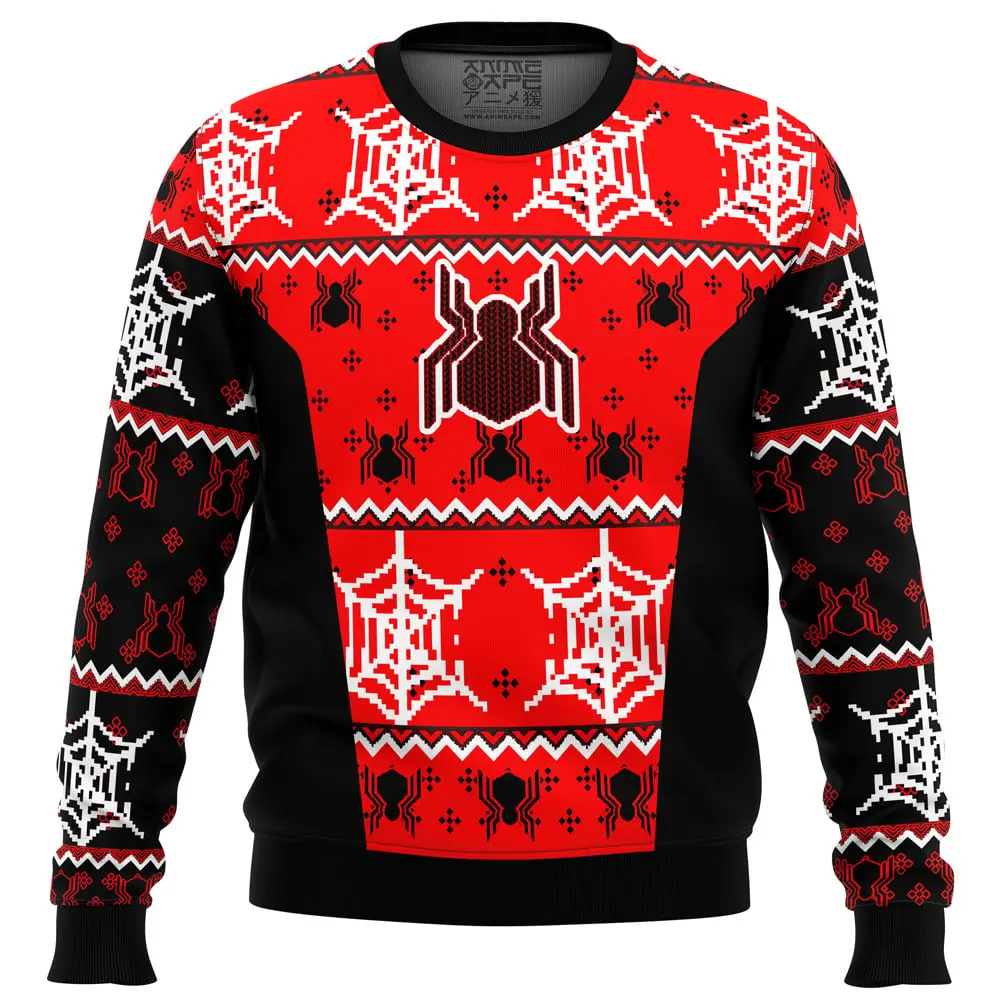 Spiderman Uniform Ugly Christmas Sweater Perfect And Unique Gifts For Adults Kids On Christmas