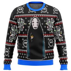 SPIRITED AWAY No Face Ugly Christmas Sweater Perfect And Unique Gifts For Adults Kids On Christmas
