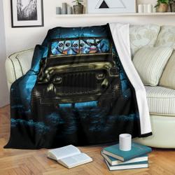 Anime Squirtle Gangster Pokemon Halloween Moonlight Premium Fleece Sherpa Blanket Fleece Sherpa Blanket