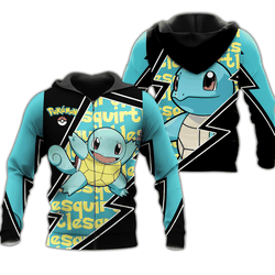 Anime Squirtle Zip Hoodie Custom Shirt Anime Merch Perfect And Unique Gifts For Otaku Anime Fans On Christmas