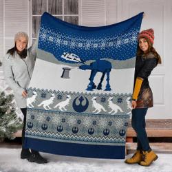 Movie Star Wars Art Christmas Custom Fleece Sherpa Blanket Home Decor Perfect Gifts For Family On Christmas