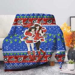 Anime Steins Gate Anime Christmas Premium Fleece Sherpa Blanket Perfect Gifts For Family On Christmas