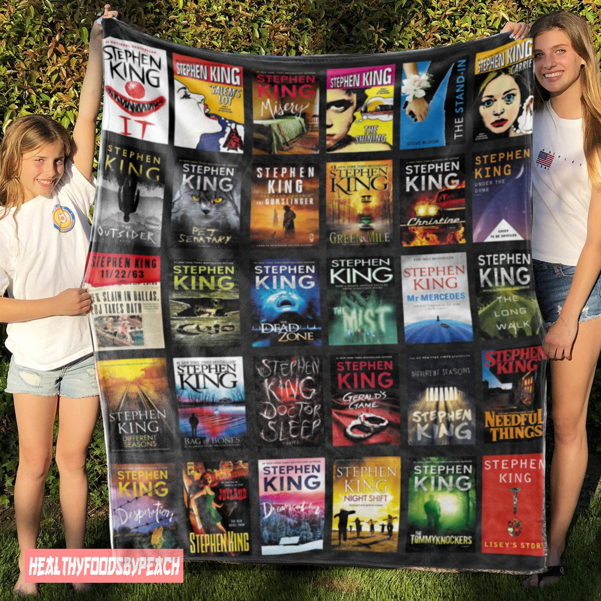 Movie Stephen King Horror Books Quilt Fleece Sherpa Blanket Perfect Gifts For Family On Christmas