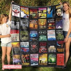 Movie Stephen King Horror Books Quilt Fleece Sherpa Blanket Perfect Gifts For Family On Christmas