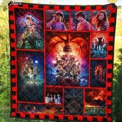 Movie Stranger Things Fleece Sherpa Blanket For Fan Eleven Mike Wheeler Dustin Henderson Perfect Gifts For Family On Christmas