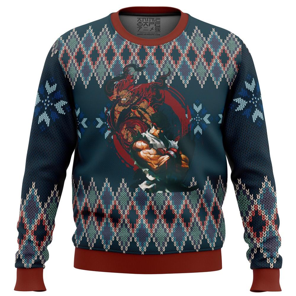 Street Fighter Ryu and Akuma Ugly Christmas Sweater Perfect And Unique Gifts For Adults Kids On Christmas