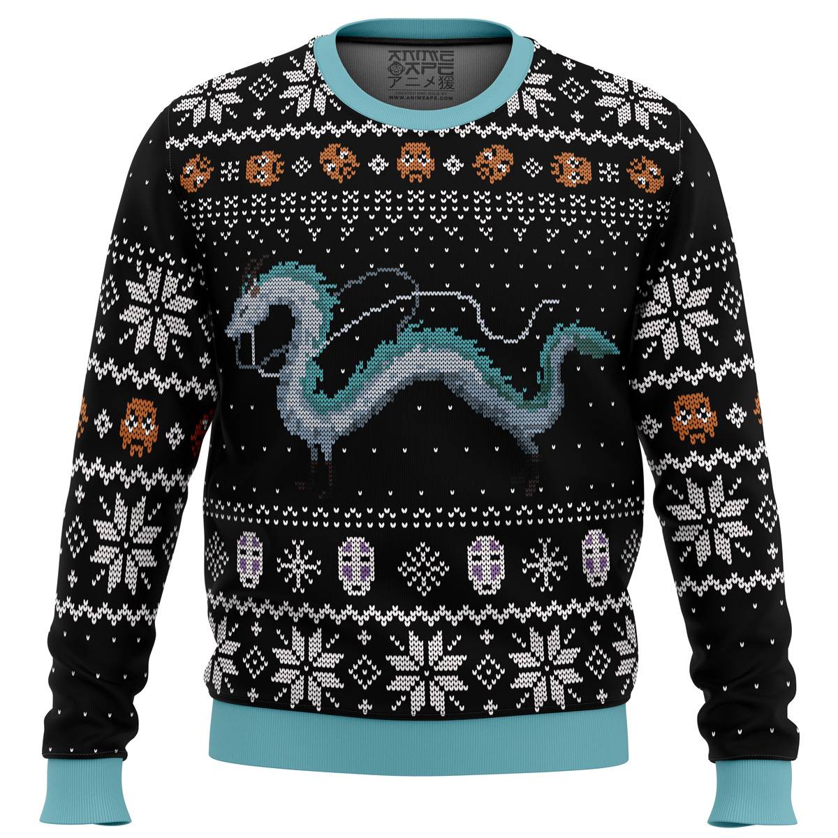 Studio Ghibli Haku Spirited Away Miyazaki Ugly Christmas Sweater Perfect And Unique Gifts For Adults Kids On Christmas