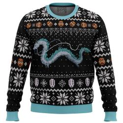 Studio Ghibli Haku Spirited Away Miyazaki Ugly Christmas Sweater Perfect And Unique Gifts For Adults Kids On Christmas