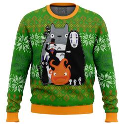 Studio Ghibli Miyazaki Squad Ugly Christmas Sweater Perfect And Unique Gifts For Adults Kids On Christmas
