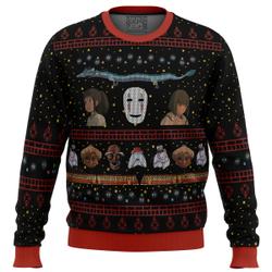 Studio Ghibli No Face Spirited Away Ugly Christmas Sweater Perfect And Unique Gifts For Adults Kids On Christmas