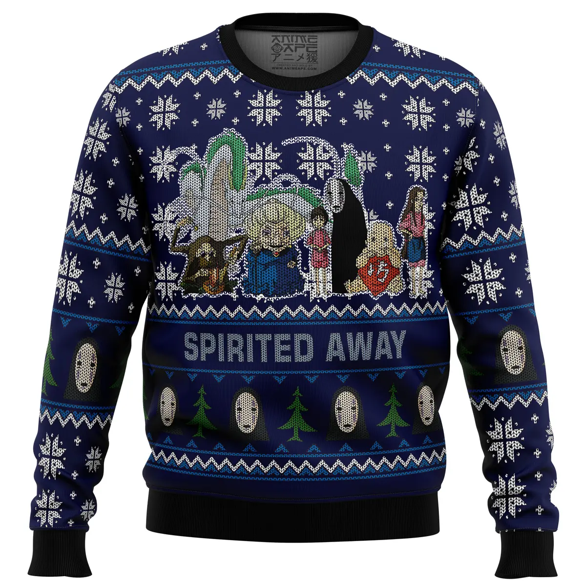 Studio Ghibli Spirited Away Squad Ugly Christmas Sweater Perfect And Unique Gifts For Adults Kids On Christmas