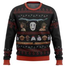 Studio Ghibli Spirited Ugly Christmas Sweater Perfect And Unique Gifts For Adults Kids On Christmas