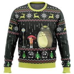Studio Ghibli Totoro Rain Ugly Christmas Sweater Perfect And Unique Gifts For Adults Kids On Christmas