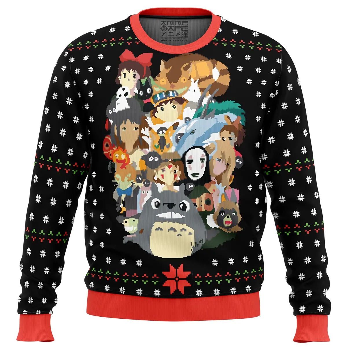 Studio Ghibli Xmas Main Miyazaki Ugly Christmas Sweater Perfect And Unique Gifts For Adults Kids On Christmas
