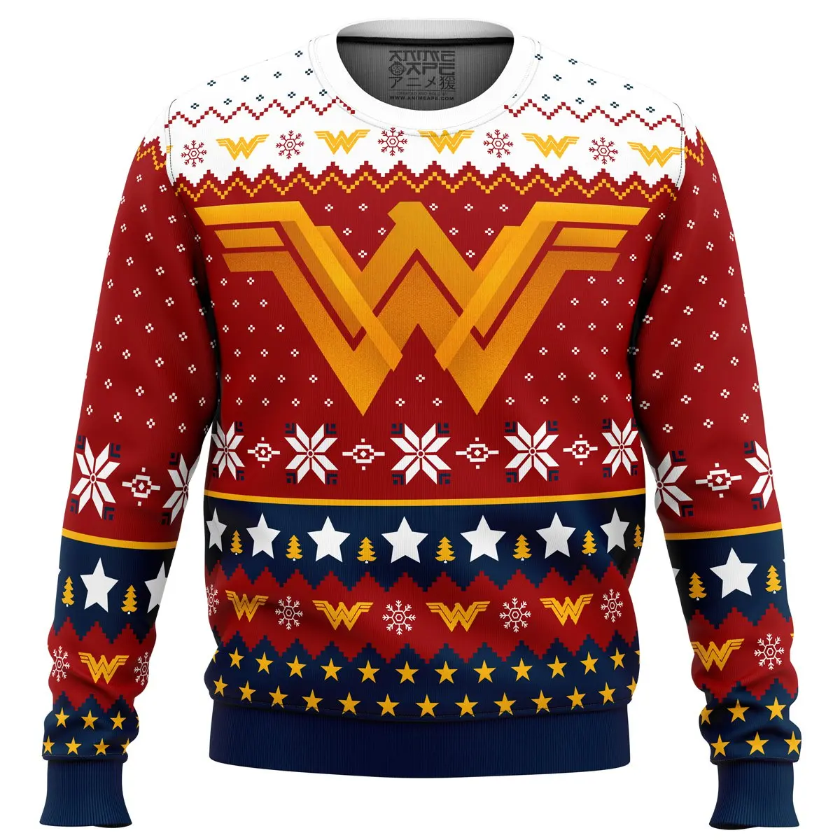 Super Heroes Wonder Woman Christmas Ugly Christmas Sweater Perfect And Unique Gifts For Adults Kids On Christmas