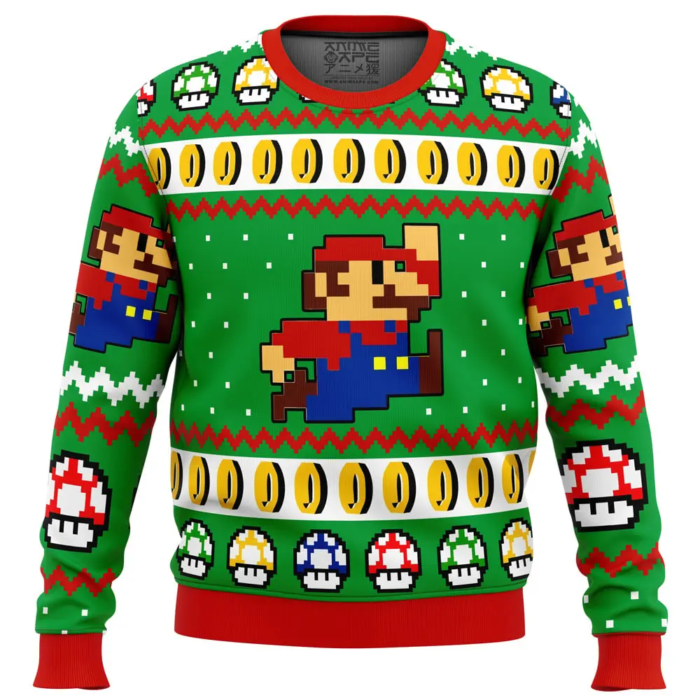Super Mario Jump Ugly Christmas Sweater Perfect And Unique Gifts For Adults Kids On Christmas