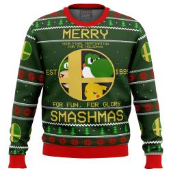 Super Smash Bros Merry Smashmas Ugly Christmas Sweater Perfect And Unique Gifts For Adults Kids On Christmas