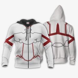 Anime Sword Art Online Asuna Yuuki Uniform Costume Hoodie Shirt Anime Zip Jacket Perfect And Unique Gifts For Otaku On Christmas