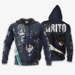 Anime Sword Art Online Kirito Anime Hoodie Shirts Perfect And Unique Gifts For Otaku Anime Fans On Christmas