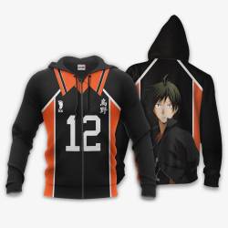 Anime Tadashi Yamaguchi Karasuno Hoodie Shirts Haikyuu Anime Costume Perfect And Unique Gifts For Otaku Anime Fans On Christmas