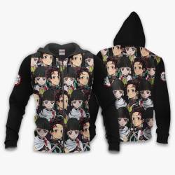Anime Tanjiro and Kanao Hoodie Custom Anime Valentine's gifts Perfect And Unique Gifts For Otaku Anime Fans On Christmas