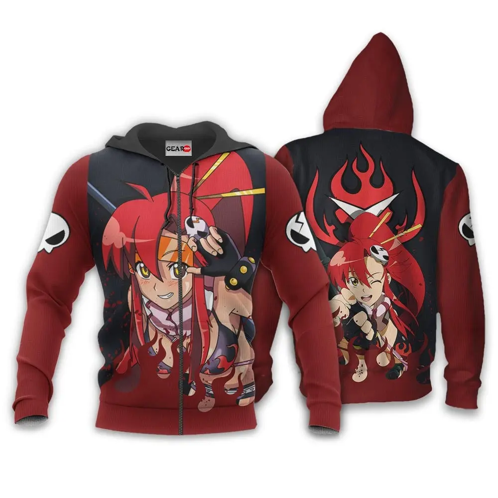 Anime Littner Yoko Hoodie Custom Tengen Toppa Gurren Lagann Anime Perfect And Unique Gifts For Otaku Anime Fans On Christmas