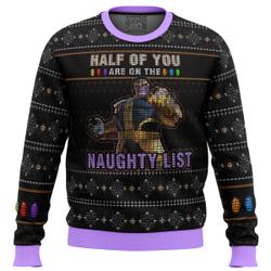 Thanos Naughty List Ugly Christmas Sweater Perfect And Unique Gifts For Adults Kids On Christmas