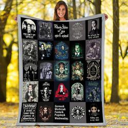 Movie The Addams Family Horror Movie Fleece Fleece Sherpa Blanket Birthday Gifts Perfect Gifts For Family On Christmas