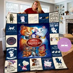 Anime The Aristocats Birthday Gifts Christmas Quilt Fleece Sherpa Blanket Perfect Gifts For Family On Christmas