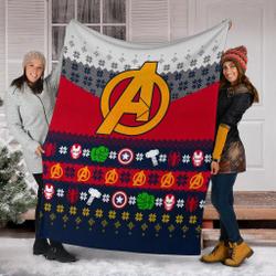 Movie The Avenger Ugly Christmas Custom Fleece Sherpa Blanket Home Decor Perfect Gifts For Family On Christmas