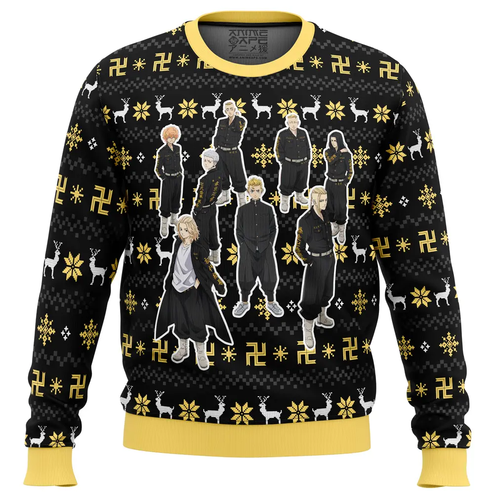 The Buddhist Symbol Tokyo Revengers Ugly Christmas Sweater Perfect And Unique Gifts For Adults Kids On Christmas