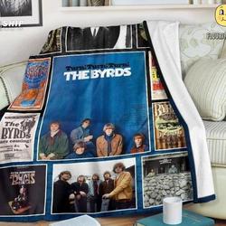 Music The Byrds American Rock Band Fleece Sherpa Blanket Perfect And Unique Gifts For Family On Christmas