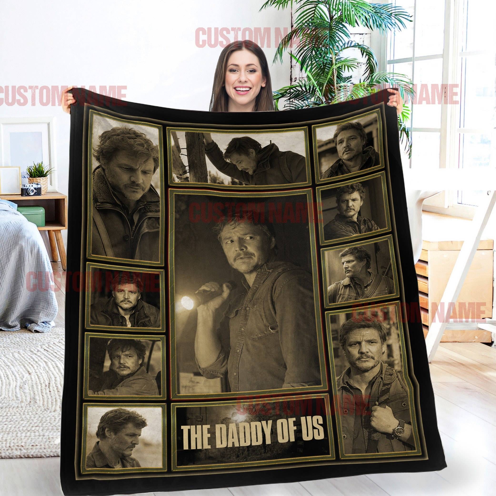 Movie The Daddy Last Of Us Fleece Sherpa Blanket Perfect And Unique Gifts For Family On Christmas