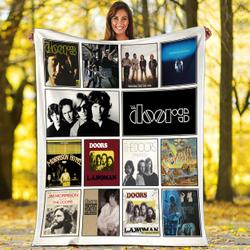 Movie The Doors Rock Band Fleece Sherpa Blanket Quilt Perfect And Unique Gifts For Family On Christmas