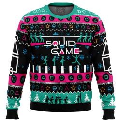 The Game is On Squid Game Christmas Sweater Perfect And Unique Gifts For Adults Kids On Christmas