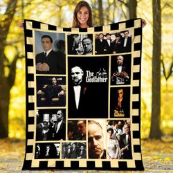 Movie The Godfather Movies Michael Corleone Don Vito Quilt Fleece Sherpa Blanket Perfect Gifts For Family On Christmas