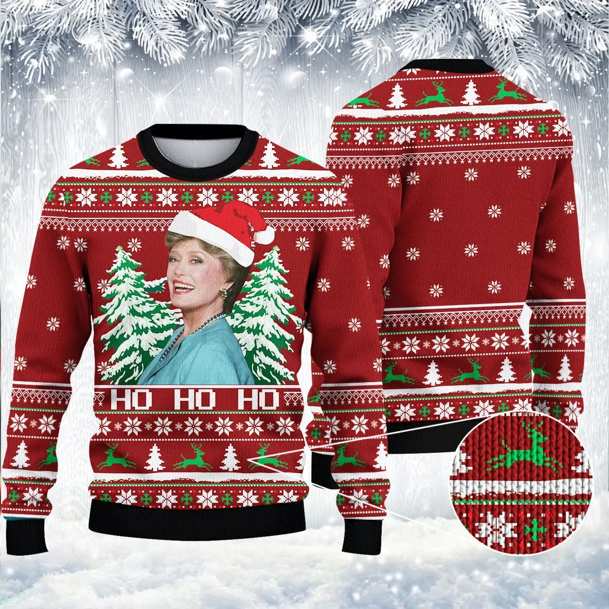 The Golden Girls Blanche Devereaux Christmas Ugly Sweater Perfect And Unique Gifts For Adults Kids On Christmas
