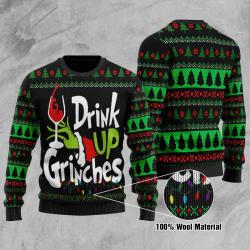 The Grinch Xmas Drink Up Grinches Ugly Christmas Sweater Perfect And Unique Gifts For Adults Kids On Christmas