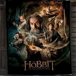 Movie The Hobbit Lord Of Rings Movie Fan Fleece Sherpa Blanket Perfect Gifts For Family On Christmas
