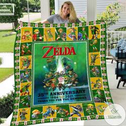 Movie The Legends Of Zelda 35th Anniversary Thank You For Memories Quilt Perfect Gifts For Family On Christmas