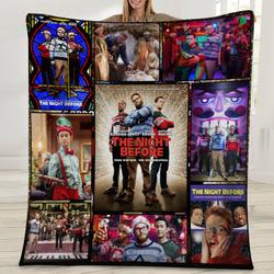 Movie The Night Before Chrismtas Funny Movie Fleece Sherpa Blanket Perfect Gifts For Family On Christmas