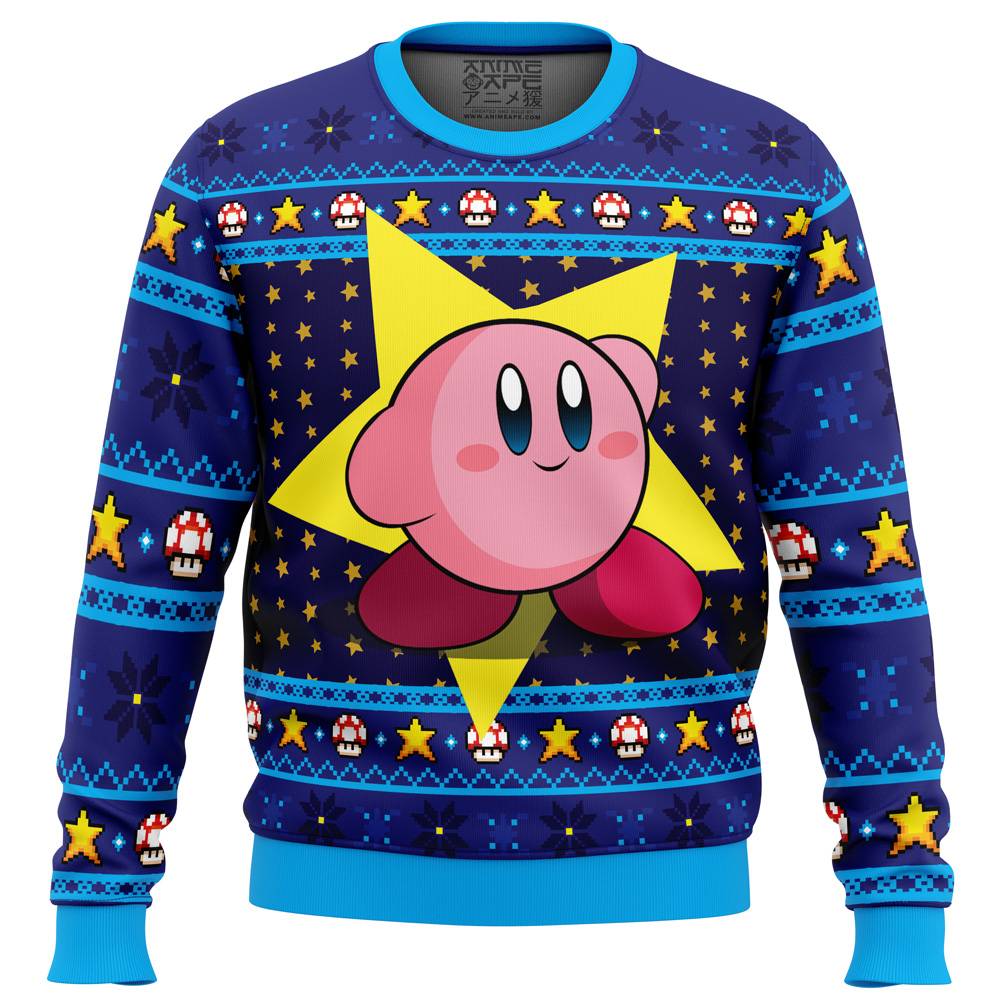The Pink Hero Kirby’s Dream Land Ugly Christmas Sweater Perfect And Unique Gifts For Adults Kids On Christmas