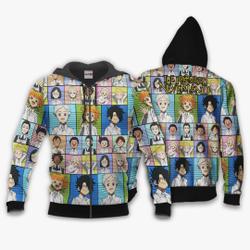 Anime The Promised Neverland Hoodie Characters Custom Anime Shirts Jacket Perfect And Unique Gifts For Otaku On Christmas