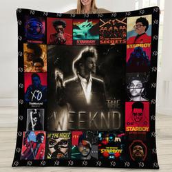 Music The Weeknd Music Mockup Fleece Sherpa Blanket Perfect And Unique Gifts For Family On Christmas