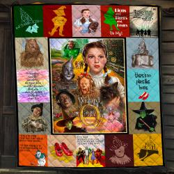 Movie The Wizard Of Oz Characters Quilt Fleece Sherpa Blanket Perfect Gifts For Family On Christmas